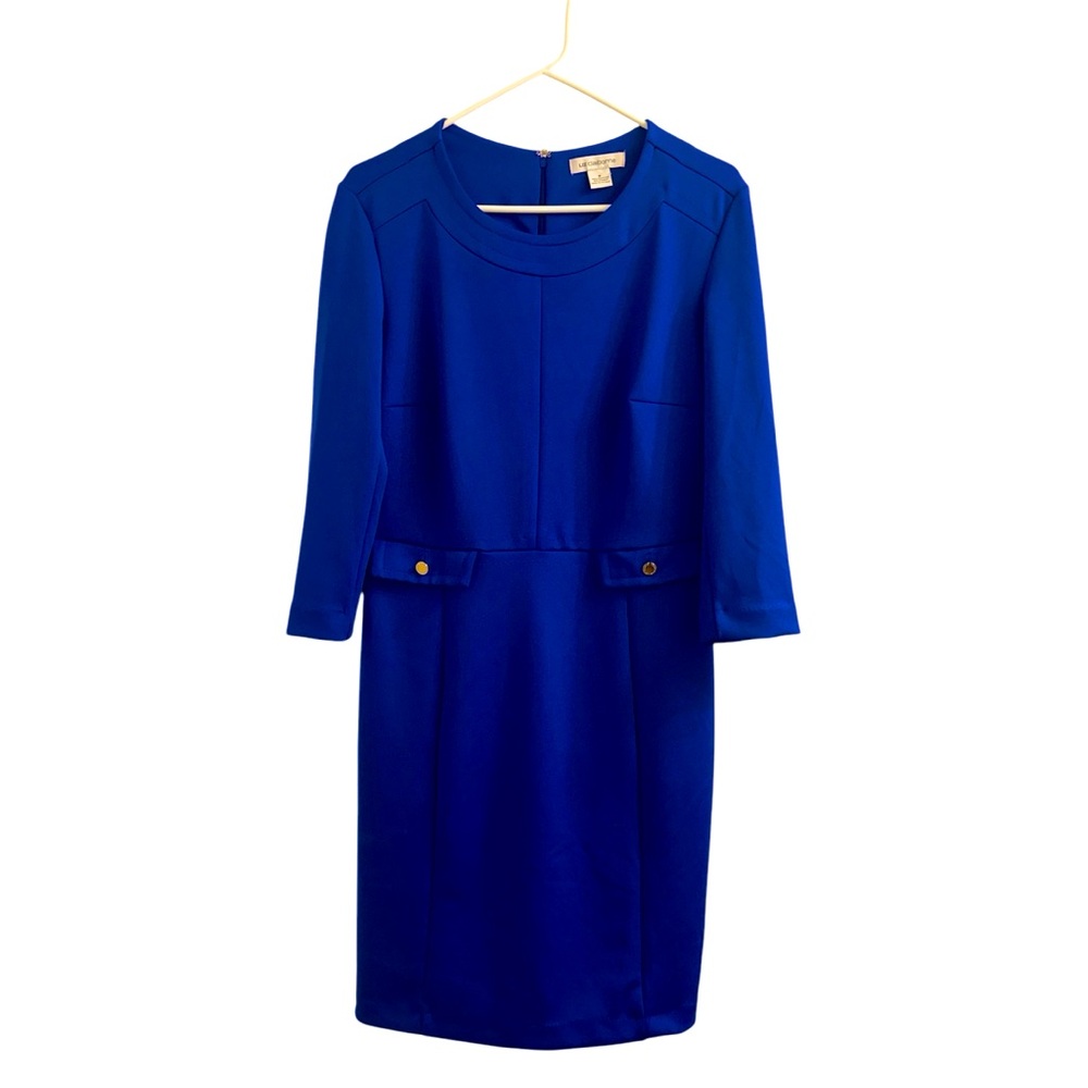 Women’s Royal Blue Liz Claiborne Sheath Dress Size Medium‎